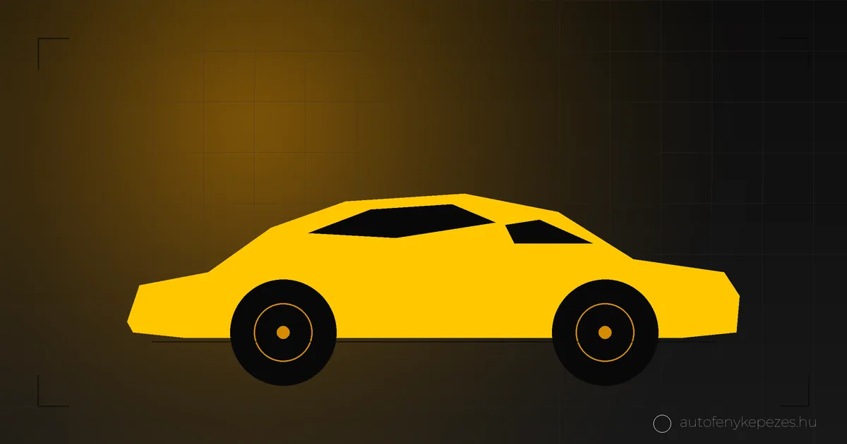 Zavaró elemek a háttérben: kukák, villanyoszlopok, más autók